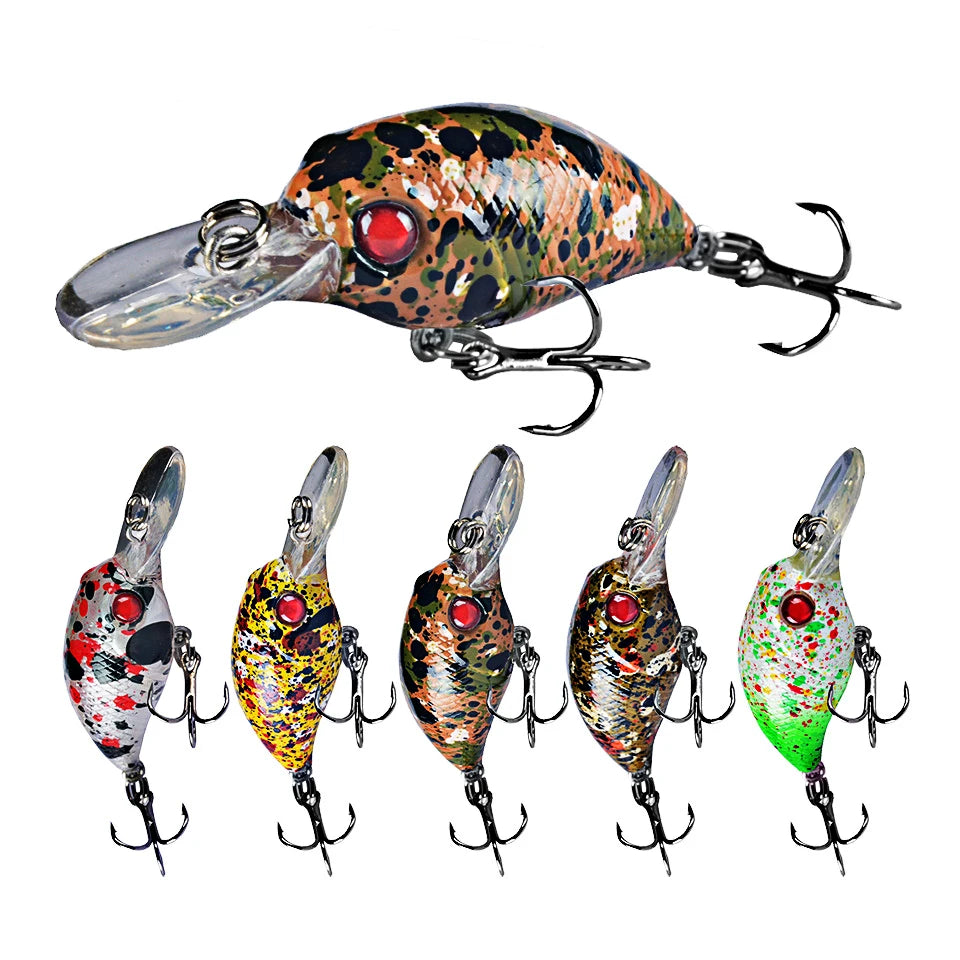 bass fishing lure essentials Paint Splattered Crankbait