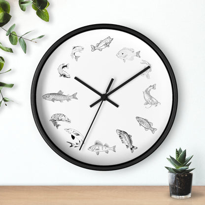 Freshwater Fish Wall Clock - Fishing Gifts for Dad, Gifts for Fishermen