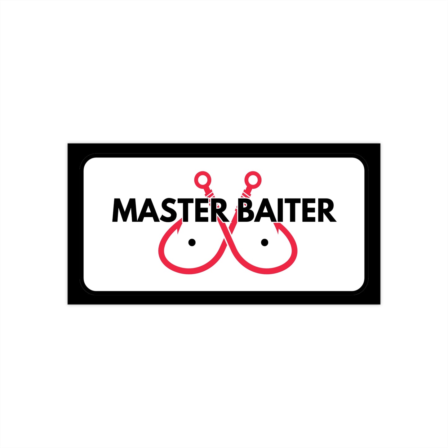 Master Baiter Car Bumper Sticker – Funny Fishing Prank Gift