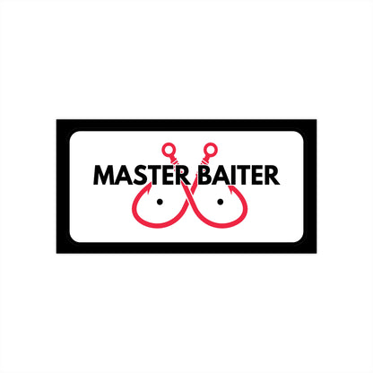 Master Baiter Car Bumper Sticker – Funny Fishing Prank Gift