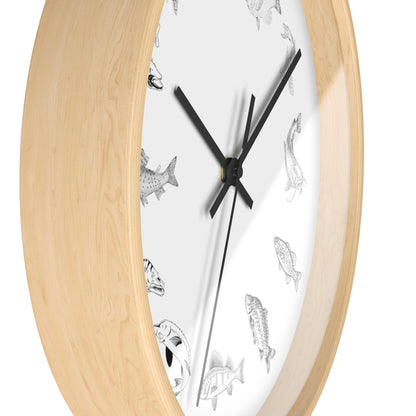 Freshwater Fish Wall Clock - Fishing Gifts for Dad, Gifts for Fishermen