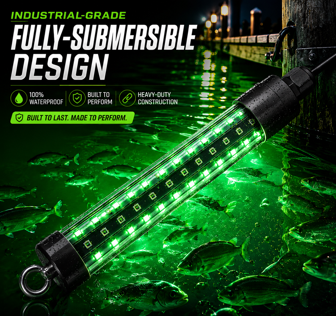 Bass Finder Underwater Green Dock Light Fish Attractant