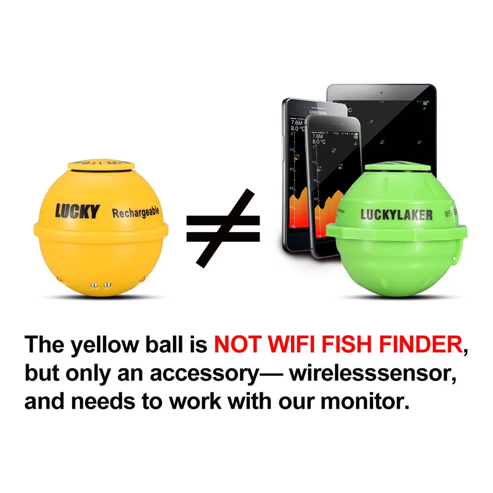 LUCKY Rechargeable Wireless Sonar Fish Finder