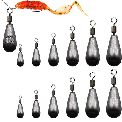 Fishing Sinker Weights 10 Pcs Set