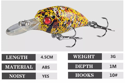 Paint Splattered Crankbait - Fishing Lure Essentials