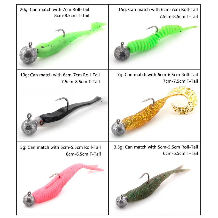 Freshwater Fishing Jighead Set of 10