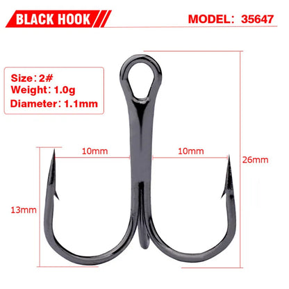 Treble Hooks 10pc Fishing Set