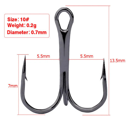 Treble Hooks 10pc Fishing Set