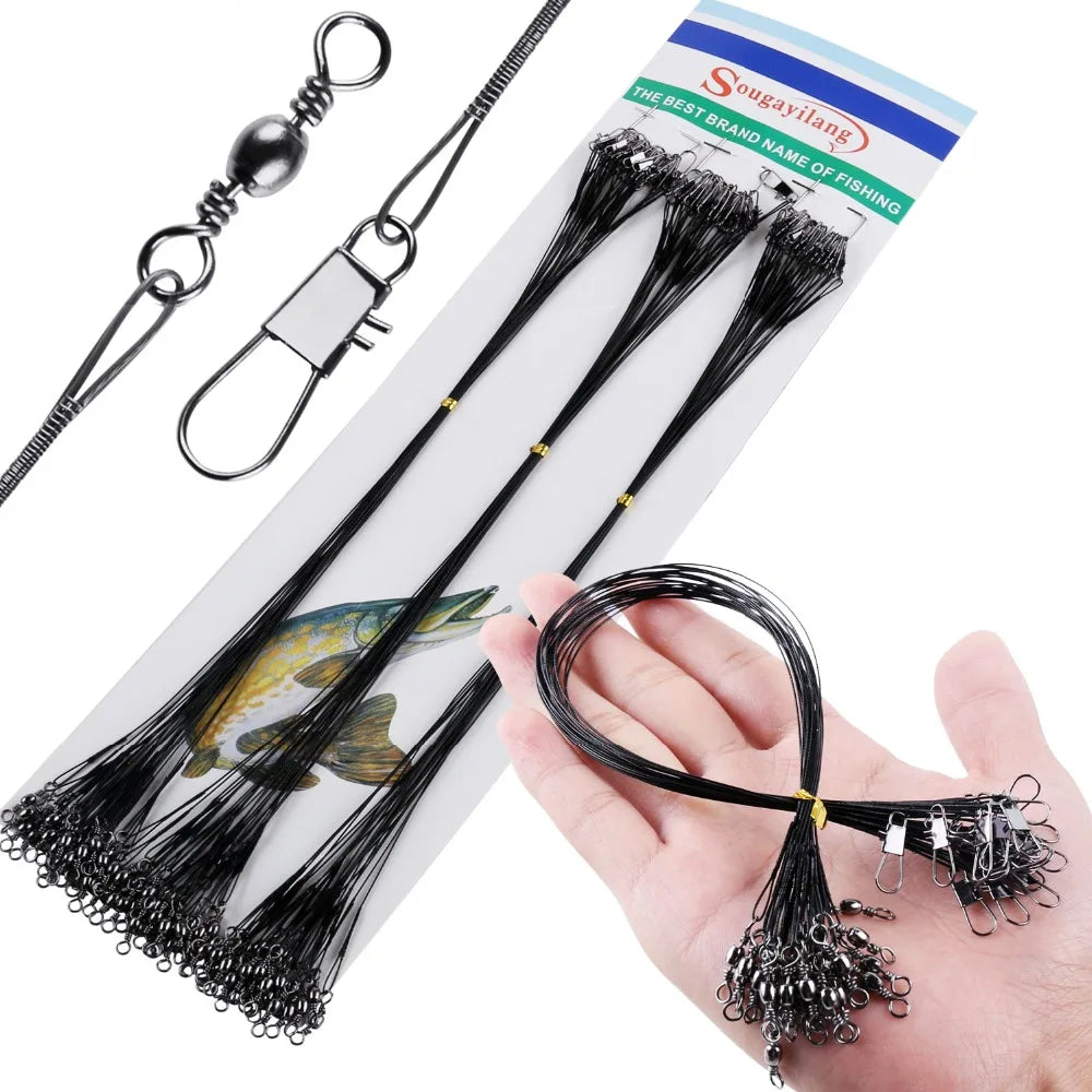 Sougayilang 72pcs Fishing Wire Lin Accessory Tackle Set