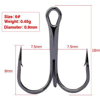 Treble Hooks 10pc Fishing Set