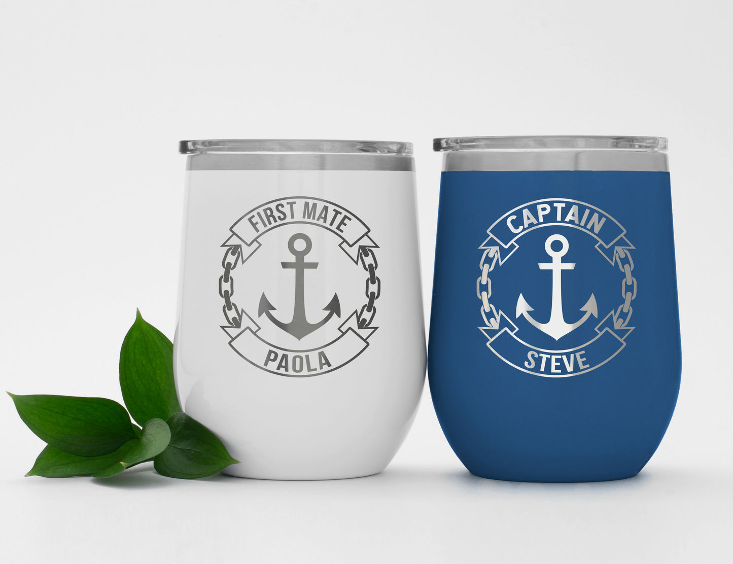 Personalized Boat Captain Wine Tumbler 12oz