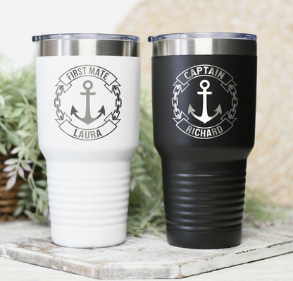 Personalized 30oz Boat Captain Tumbler