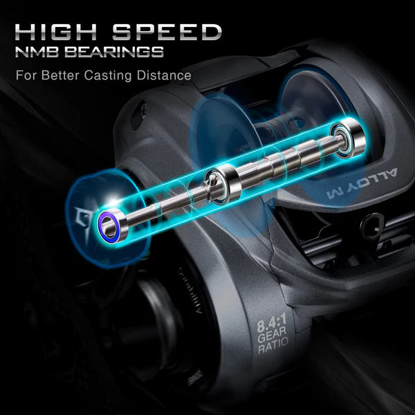 Piscifun Alloy M Baitcasting Reel, Saltwater/Freshwater Casting Fishing Reel Baitcaster