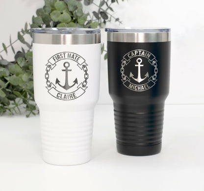 Personalized 30oz Boat Captain Tumbler