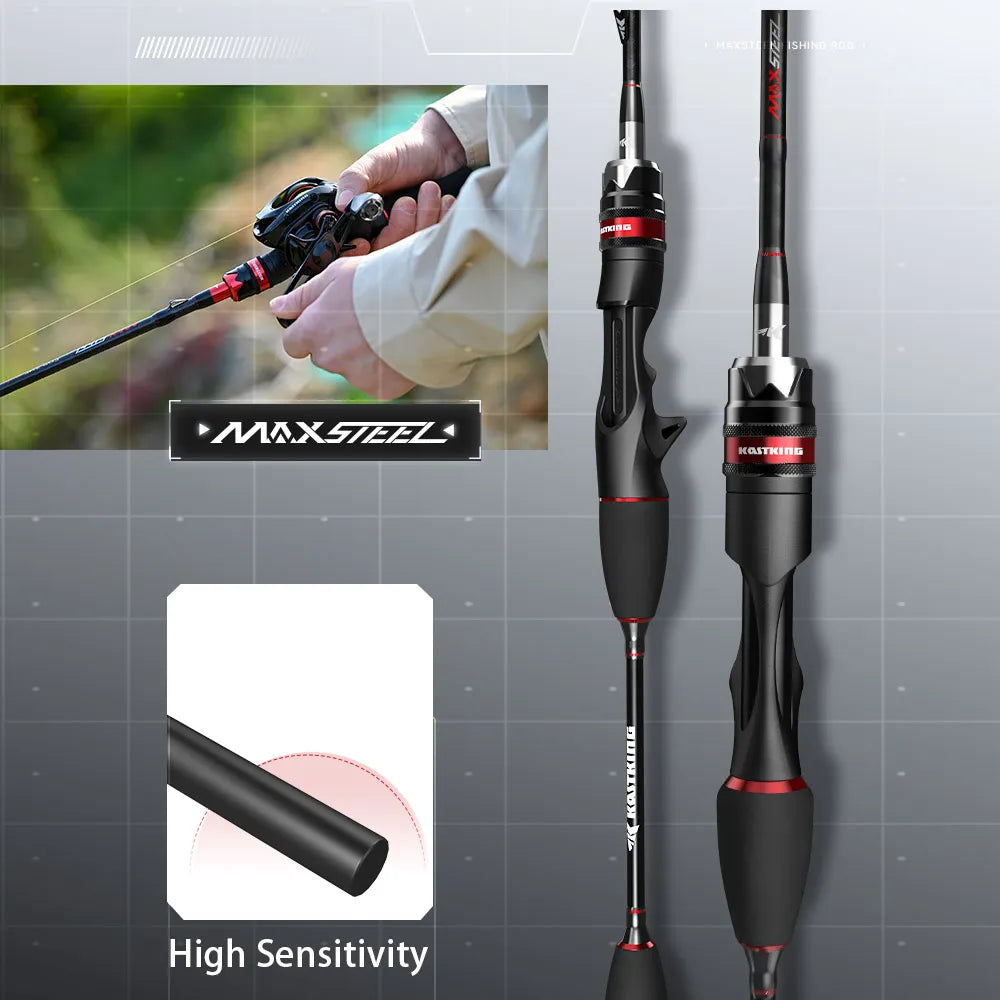 KastKing Max Steel Rod Carbon Spinning Fishing Rod