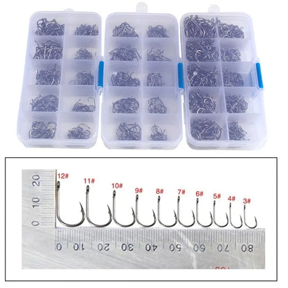 500pc Freshwater Fishing Hooks Set