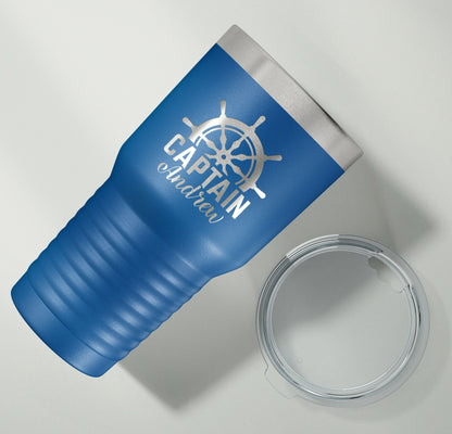 Personalized Captain First Mate 30oz tumbler Boating gifts