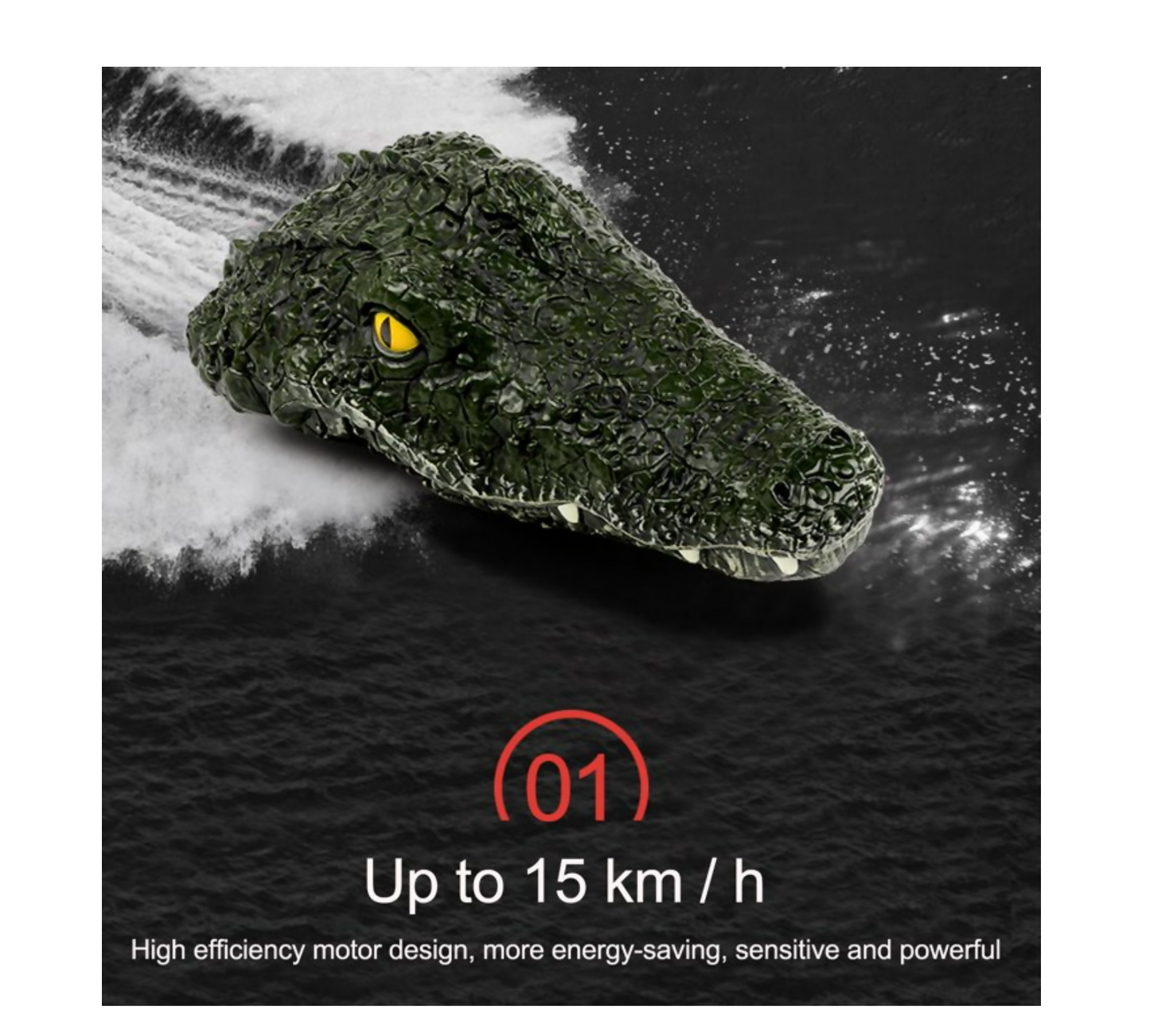 Remote Control Alligator Head Boat for Kids and Adults, Simulates The Speed and Movement of a Real Alligator