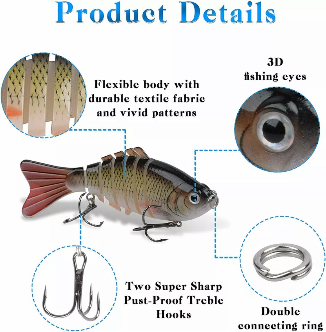 double jointed fishing lures Custom Multi Jointed Swim Baits Available Now – Bass Finder